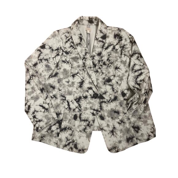 LOGO by Lori Goldstein Black Tie Dye Blazer XL - Picture 6 of 11